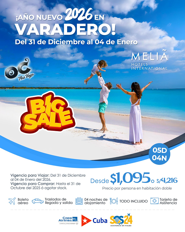 Varadero del 31 diciembre al 4 enero